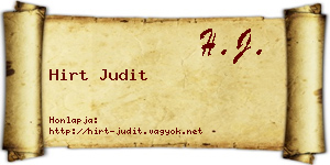 Hirt Judit névjegykártya