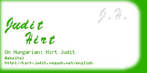 judit hirt business card